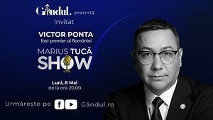 Marius Tucă Show începe luni, 8 mai, de la ora 20.00, live pe gândul.ro. Invitat: Victor Ponta