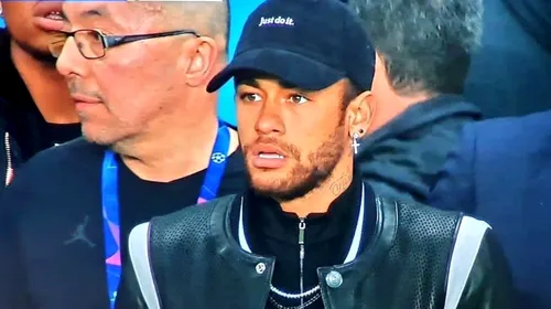 FOTO | Neymar nu a mai rezistat. Din tribune, la marginea terenului: „Este o rușine” Reacție incredibilă a brazilianului, după ce PSG a fost eliminată din Ligă