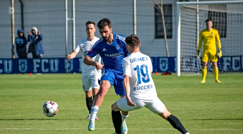 Viitorul Pandurii a pierdut testul cu ”FC U” Craiova după ce a condus cu 3-1 în minutul 72