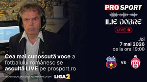 Ilie Dobre comentează LIVE pe ProSport.ro meciul Steaua - Sepsi Sf. Gheorghe, joi, 7 mai 2026, de la ora 19:00