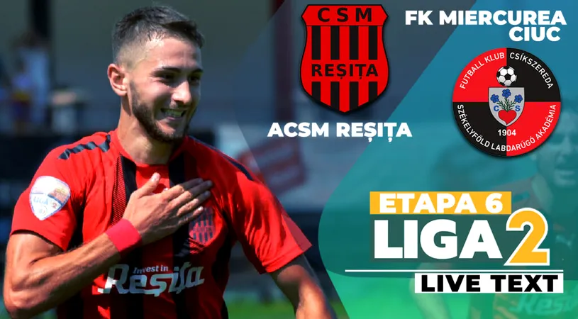 Meci spectaculos între ACSM Reșița și FK Miercurea Ciuc! Oaspeții au câștigat cu 3-2, în urma unui autogol spectaculos din minutul 89