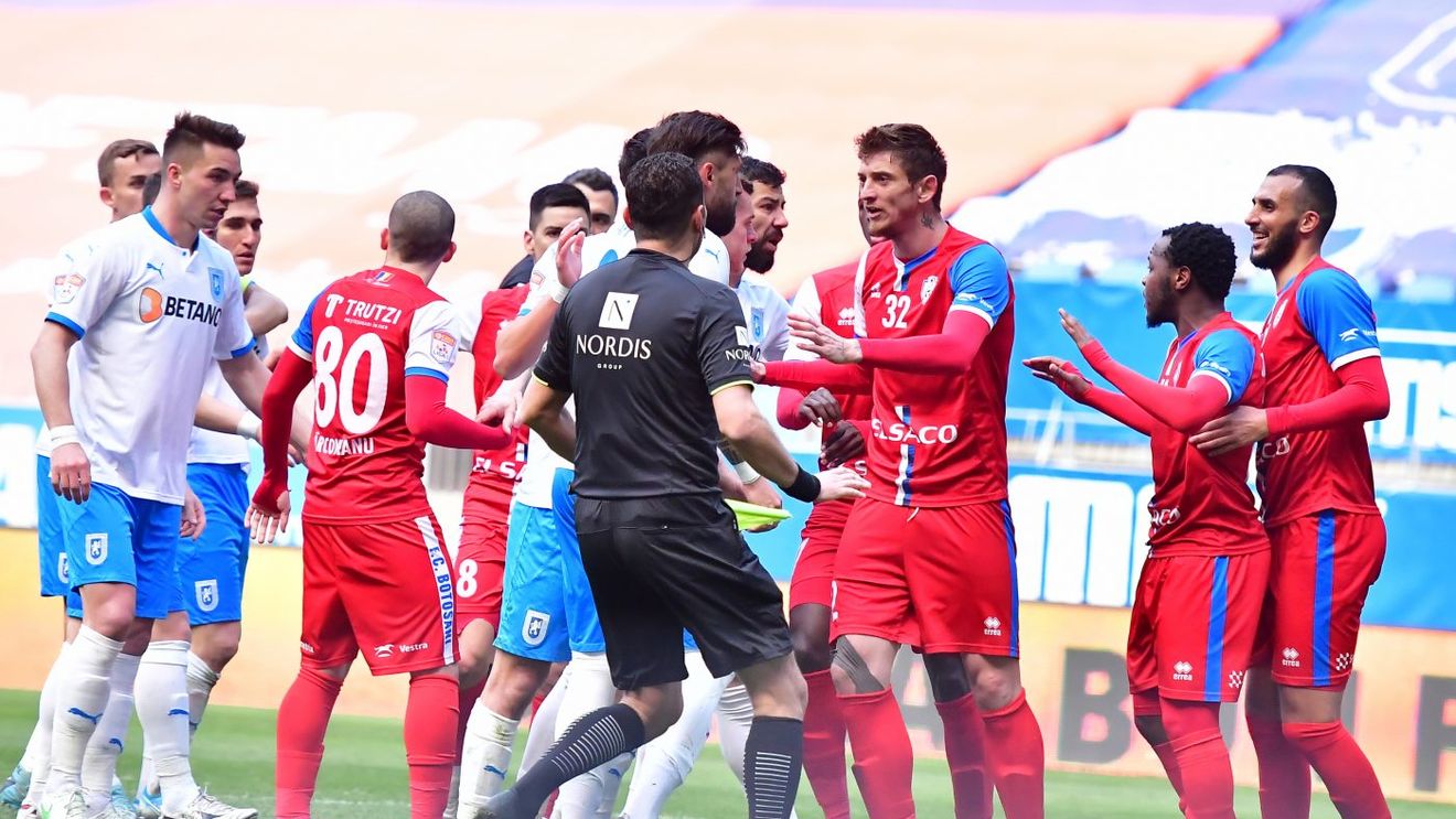 Universitatea Craiova - FC Botoșani 2-3. Meci nebun în Bănie, cu trei jucători eliminați. Oltenii tremură pentru locul 3