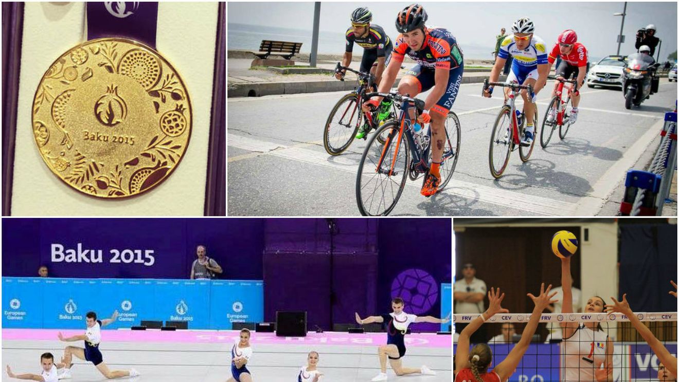 Jocurile Europene de la Baku | Ziua a noua. O nouă MEDALIE pentru România: ansamblul mixt a cucerit ARGINTUL la gimnastică aerobică. Ciclistul Andrei Nechita a terminat pe locul 16 în cursa pe șosea. Fetele de la volei, victorie de senzație cu Italia,  3-0