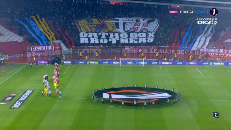 Scenografia care a unit Serbia şi România la Steaua Roşie – FCSB, care l-a impresionat sigur şi pe Gigi Becali
