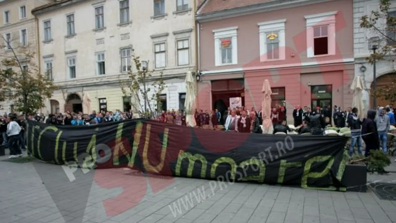 FOTO** Clujenii au ieșit din nou în stradă pentru a protesta împotriva mutării echipei la Buzău