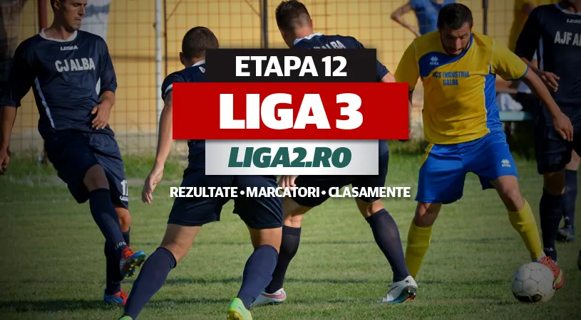 Rezultatele și marcatorii penultimei etape a turului Ligii 3.** 8-0 a fost scorul record al acestei runde