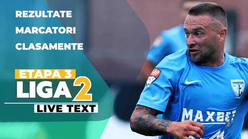 Liga 2, etapa 3 | FCU Craiova și FC Voluntari se impun la limită în deplasare, FK Miercurea Ciuc și Metaloglobus obțin scorurile zilei. Concordia, un nou rezultat șoc pe teren propriu