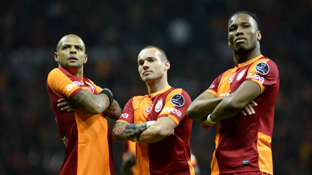 VIDEO - Hattrick spectaculos reușit de Sneijder în Galata - Bursa 6-0. Golul serii a fost marcat de Drogba