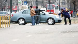 Cafteală în fața stadionului Steaua