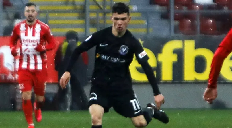 Florian Haită, fost jucător la Turris Oltul, a debutat în Liga 1 pentru Viitorul. E al 45-lea jucător crescut de Academia Gheorghe Hagi care face pasul în prima ligă