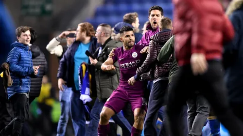 Will Grigg''s on fire! Manchester City a fost eliminată din FA Cup de Wigan, iar totul a degenerat la finalul partidei. Kun Aguero a scăpat de sub control și a lovit un fan | VIDEO

