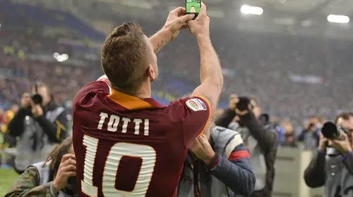 Selfie-ul lui Totti a creat un conflict între doi președinți de cluburi: „E o rușine ca el să comenteze”