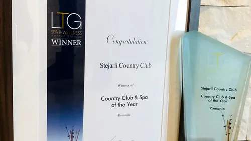 Stejarii Country Club și Shiseido Spa premiate la categoria Country club & Spa of the year  la premiile Luxury Travel Guide – European Awards
