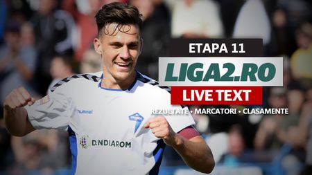 Liga 2 | Dinamo, singura echipă oaspete învingătoare în meciurile din această rundă. S-au înscris 15 goluri în cinci jocuri disputate sâmbătă în etapa 11