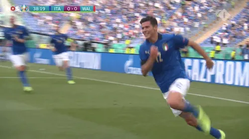 Italia – Țara Galilor 1-0. Echipa lui Mancini, de neoprit la Euro 2020 și cu rezervele, Video Online