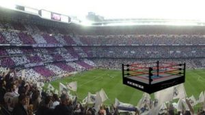 FOTO | Atmosferă electrizantă pe Santiago Bernabeu. Mesajul afișat de fanii lui Real Madrid la meciul cu Atletico