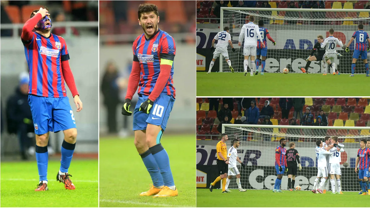 Steaua, ofsaid în Europa! Gâlcă a ratat și al doilea obiectiv. Steaua - Dinamo Kiev 0-2. FOTO | Imaginile unei seri dezamăgitoare