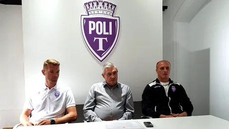 SSU Poli începe campionatul pe Cluj Arena. Dorin Toma: ”Suntem Poli Timișoara și jucăm doar la victorie.” Președintele Viorel Șerban spune din ce punct de vedere acest sezon este unul ”de tranziție”