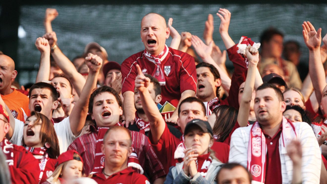 Invazia vișinie! "Allianz Arena", luată cu asalt de fanii CFR-ului!