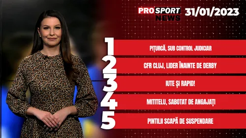 ProSport News | Victor Pițurcă, sub control judiciar. Mihai Pintilii scapă de suspendare. Cele mai noi știri din sport | VIDEO