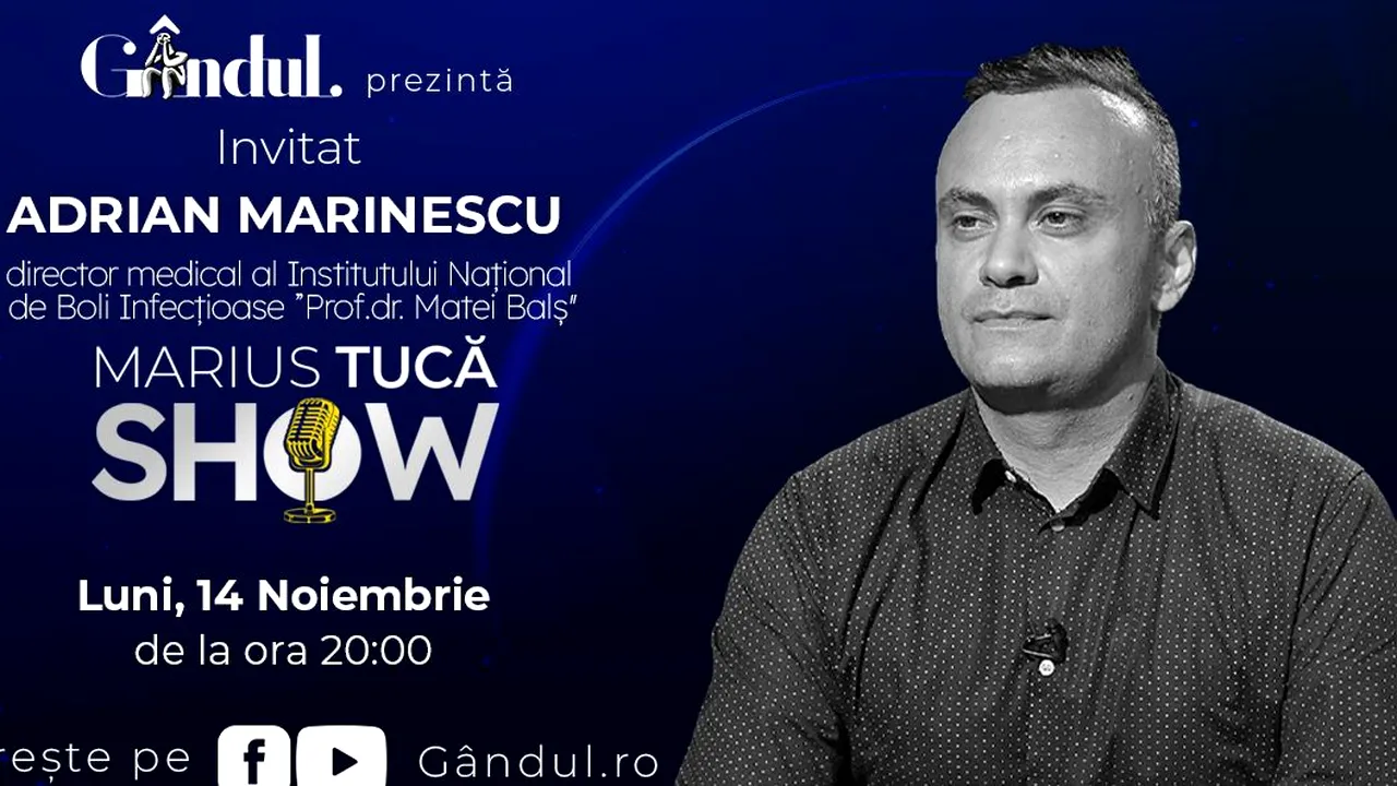 Marius Tucă Show începe luni, 14 noiembrie, de la ora 20.00, live pe gândul.ro