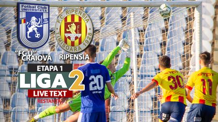 ”FC U” Craiova a luat pe sus Ripensia și a câștigat fără probleme restanța din prima etapă. S-au dat cinci goluri, iar arbitrul a dictat un penalty și o eliminare