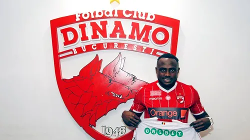 OFICIAL | 3/5. Dinamo a anunțat un nou transfer. Un nigerian cu meciuri în Ligue 1 a ajuns în „Groapă”