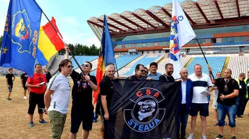 Suporterii CSA Steaua vor s-o întâlnească pe Dinamo la anul în Liga 2! Mesajul afișat de ultrași pe stadionul din Ghencea | FOTO