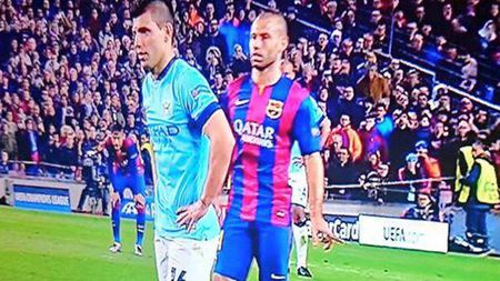 FOTO | Mascherano l-a "citit" pe Aguero. Mijlocașul Barcelonei i-a arătat lui Ter Stegen colțul pe care o să bată penalty-ul