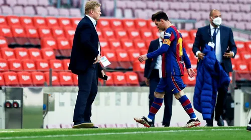 Ronald Koeman, mesaj pentru <i class='ep-highlight'>Leo</i> <i class='ep-highlight'>Messi</i>, după plecarea starului argentinian de la Barcelona: „Îmi este greu să înțeleg”