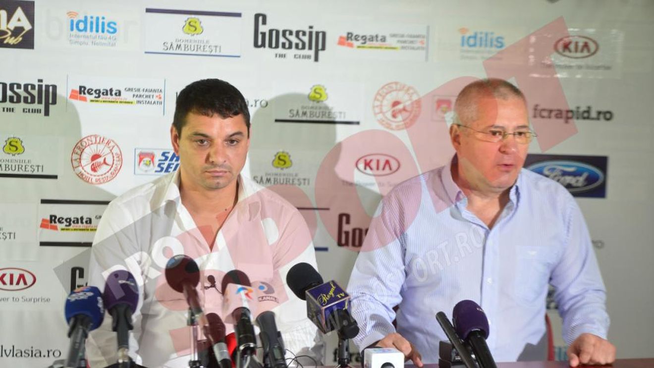 Ionel Ganea, instalat oficial la Rapid: "Sper să bat Steaua". Nicolae Manea: "Nu au fost semnate încă actele de vânzare a clubului"