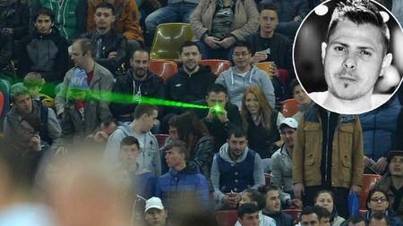 Experiment ProSport 2.0. Suporterul care a băgat raza laser în ochii adversarilor Stelei, identificat pe Facebook în 5 minute: "Știu că nu e în regulă. Îmi cer scuze!"