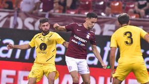 Rapid - Gaz Metan 1-2. Al treilea meci consecutiv fără victorie pentru giuleșteni! Ionuț Voicu vede cartonașul roșu după fluierul de final!