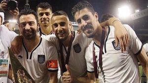 FOTO | Momente superbe trăite de Hamroun și Xavi în Qatar. Ce performanță au realizat cei doi