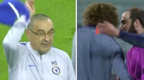 Tensiune uriașă la Chelsea, înaintea finalei Europa League! VIDEO | Higuain și David Luiz s-au luat la harță la antrenament. Sarri a plecat de pe teren