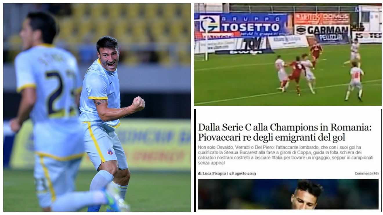  El e "Fluierașul Fermecat din Gallarate". VIDEO: Fanii din Italia i-au făcut clip lui Piovaccari, după transferul la Steaua