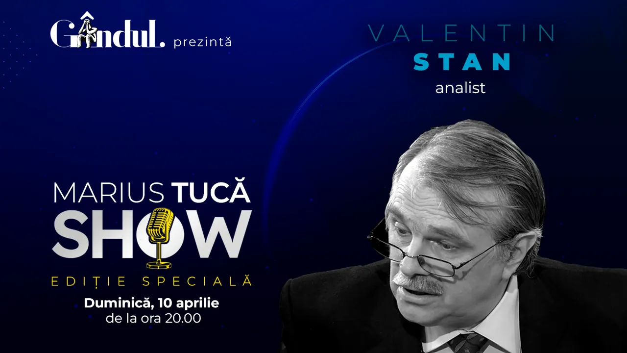 Marius Tucă Show începe duminică, 10 aprilie, de la ora 20.00, live pe gandul.ro cu o nouă ediție specială