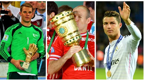 Neuer, Robben și Ronaldo, finaliștii nominalizați de UEFA pentru titlul de Jucătorul Anului în Europa