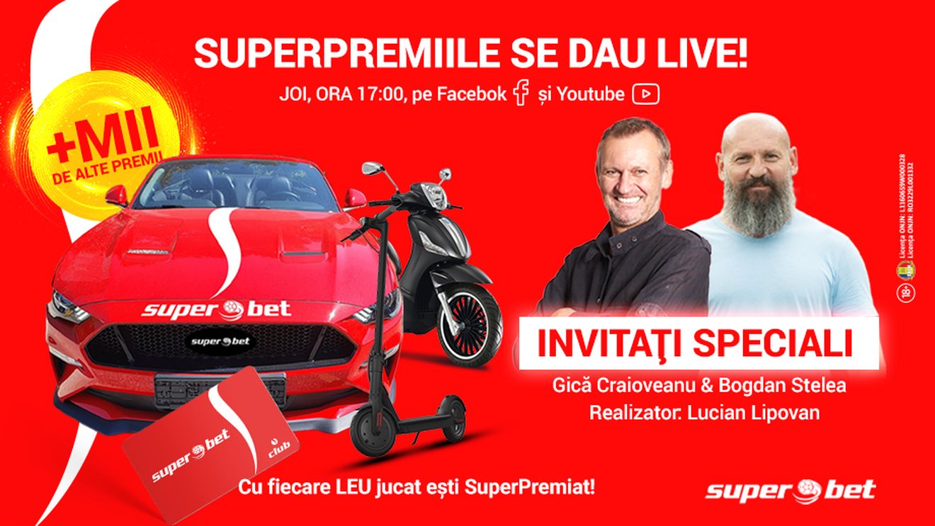 Vezi de la 17:00 în direct ce premiu câștigi la SuperLive Show! Extragere națională cu peste 3.000 de premii!