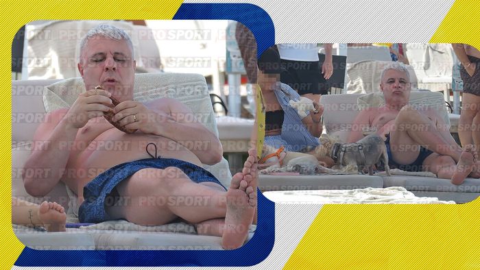 Imaginile anului în România cu Marius Șumudică, la plajă, înainte să semneze cu Rapid București. Noul antrenor al giuleștenilor a stat pe șezlong, la bustul gol, și a devorat un covrig cu mac. EXCLUSIV