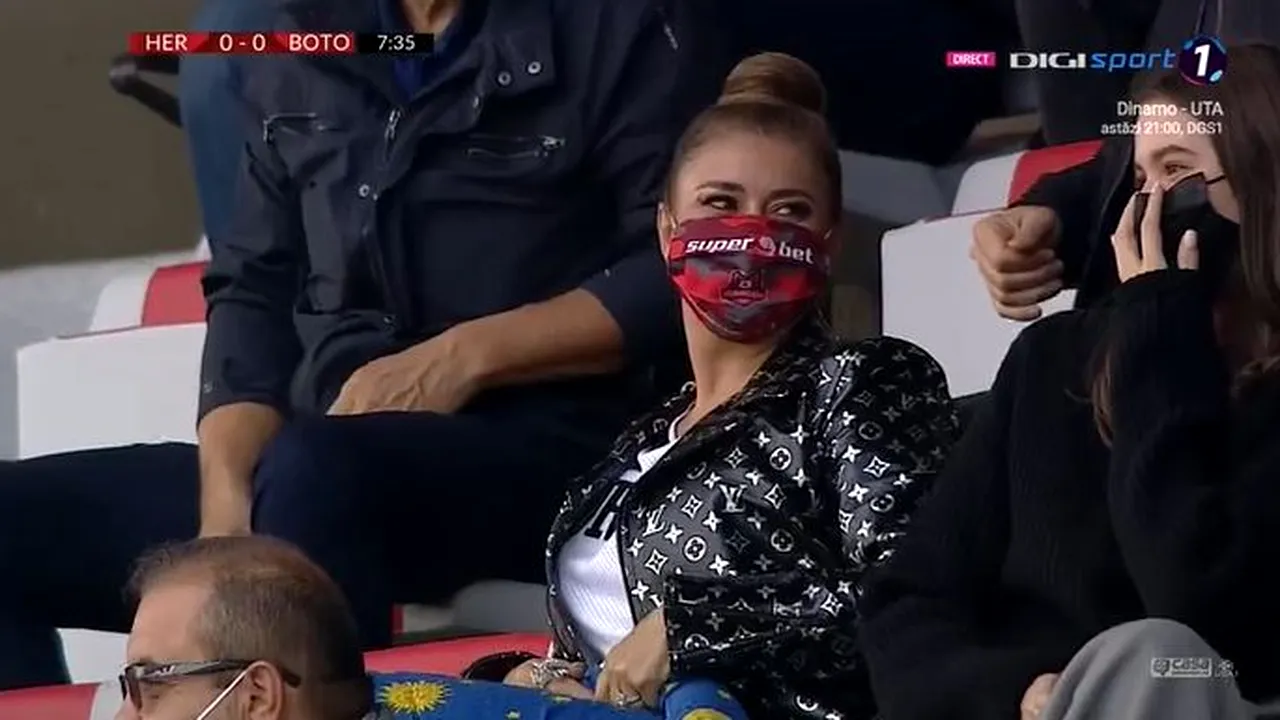 Reacția Anamariei Prodan după autogolul lui FC Botoșani, la Sibiu! Rebecca s-a bucurat alături de ea | FOTO