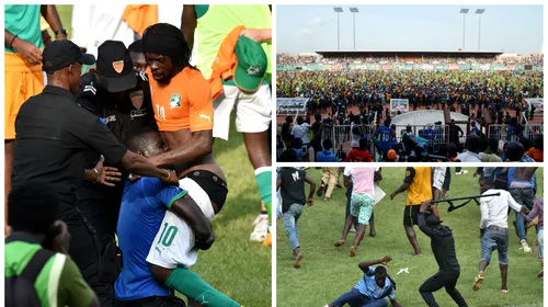 GALERIE FOTO | Bătaie ca-n „Șapte păcate” la finalul meciului dintre Coasta de Fildeș și Camerun