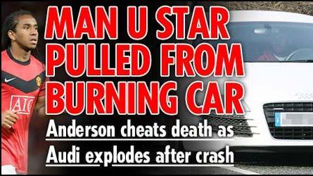 Anderson, aproape de dezastru! A fost scos în ultima clipă dintr-un automobil în flăcări!