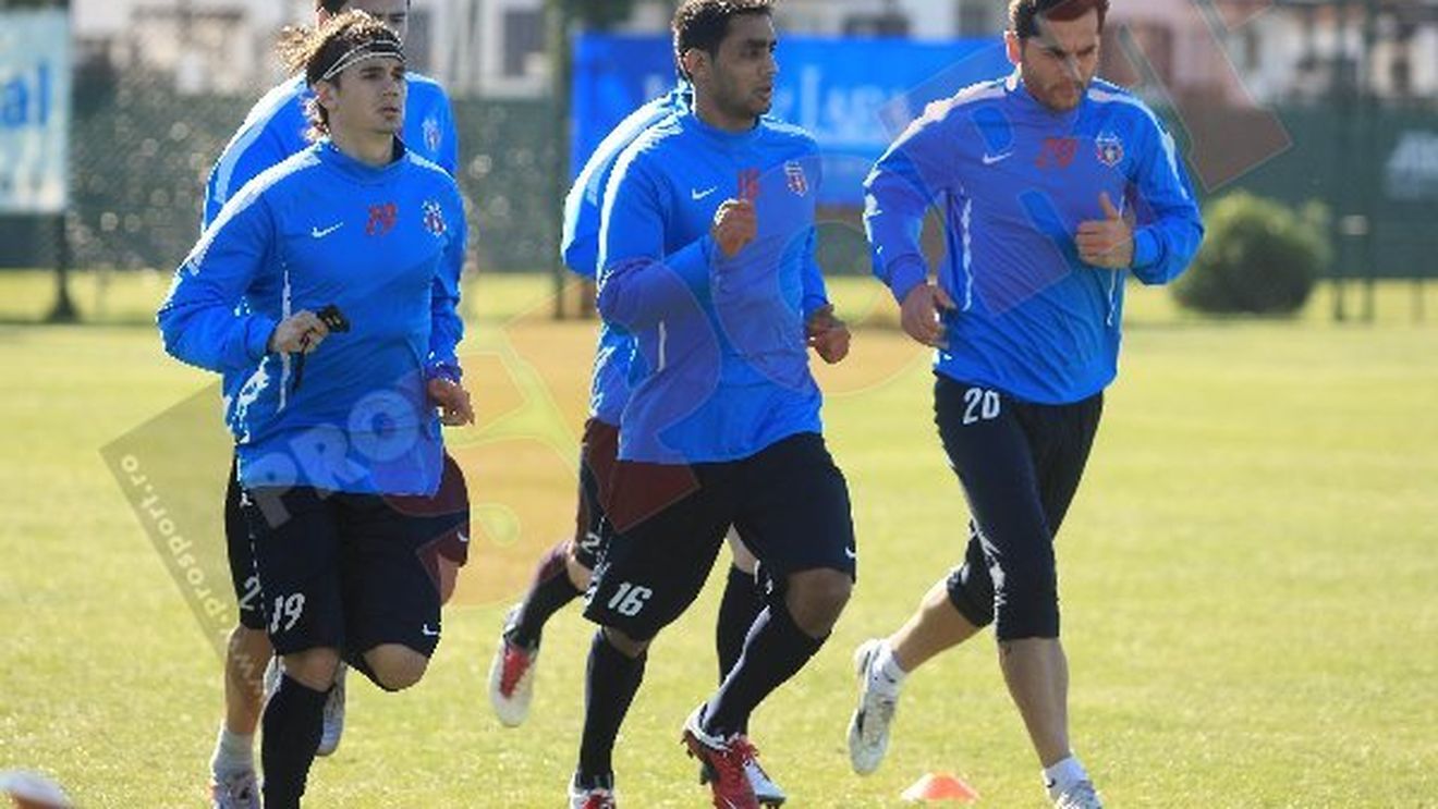 FOTO** Steaua, pregătire fizică intensă în primul antrenament al zilei