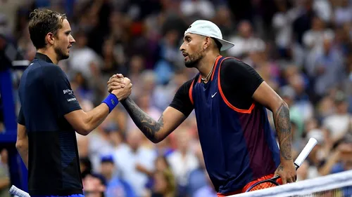 Nick Kyrgios s-a calificat în sferturile de finală de la US Open, după ce a trecut de deținătorul trofeului Daniil Medvedev: „Încă 3 meciuri și apoi nu va mai trebui să joc tenis vreodată”