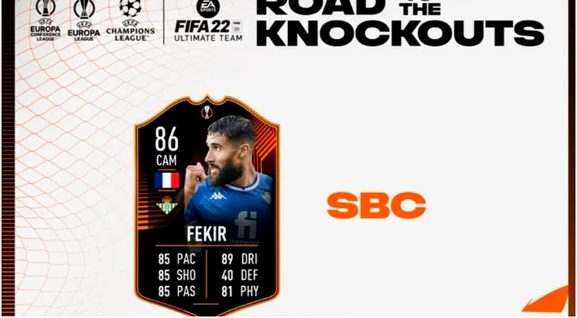 Un nou card din competițiile europene s-a lansat în FIFA 22! Nabil Fekir are un card foarte echilibrat pe poziția de mijlocaș ofensiv