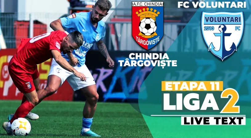 FC Voluntari înscrie de două ori în inferioritate numerică și îi provoacă Chindiei primul eșec pe teren propriu în acest sezon