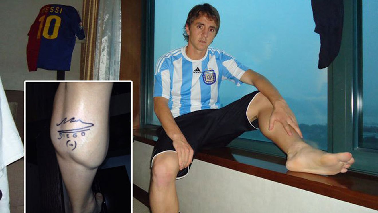 FOTO EXCLUSIV - "Messi" de România și-a tatuat autograful lui Maradona. Garcia vorbește despre întâlnirea cu starul BarÃ§ei 