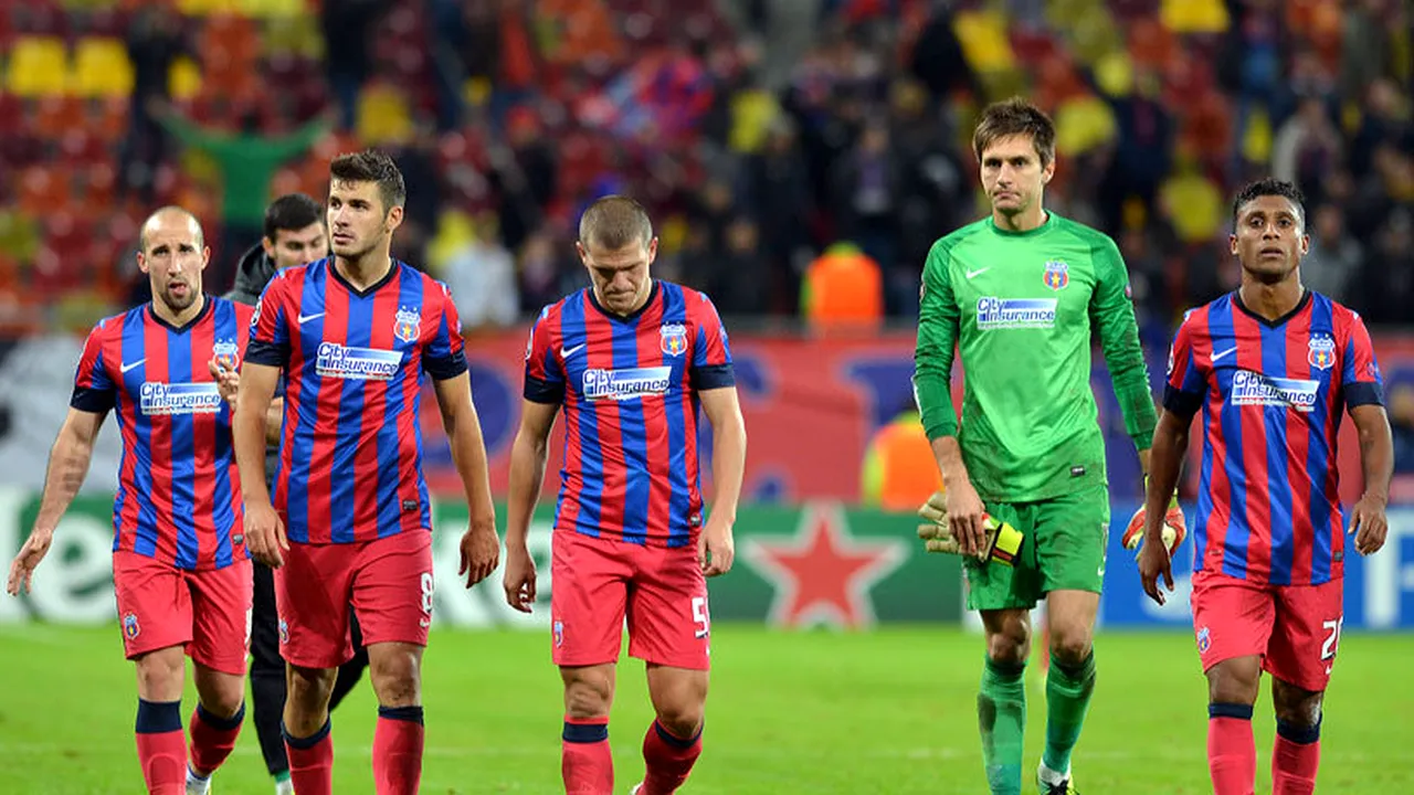  Bilanț dezastruos pentru Steaua în Ligă: a câștigat doar 10,5% din meciurile din grupe, în istorie! CFR a făcut jumătate doar anul trecut