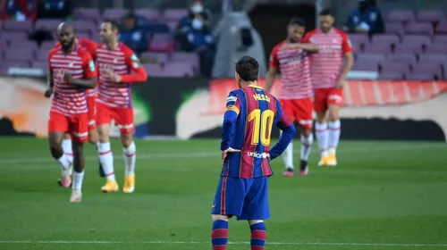 Lionel Messi, în genunchi! Barcelona, înfrângere șocantă cu Granada. Oaspeții au dat lovitura pe Nou Camp printr-un jucător de 39 de ani | FOTO & VIDEO